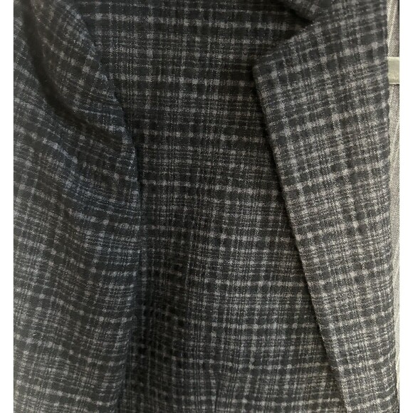 John Varvatos Austin Jacket Black/Gray Texture Plaid Wool/Angora Sz Italy 48 NWT - Picture 4 of 16
